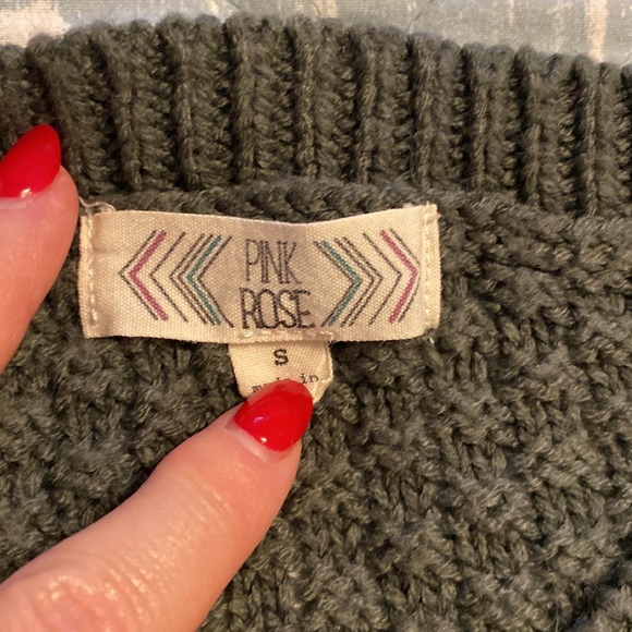 Sweater from pink rose hunter green - Picture 3 of 4